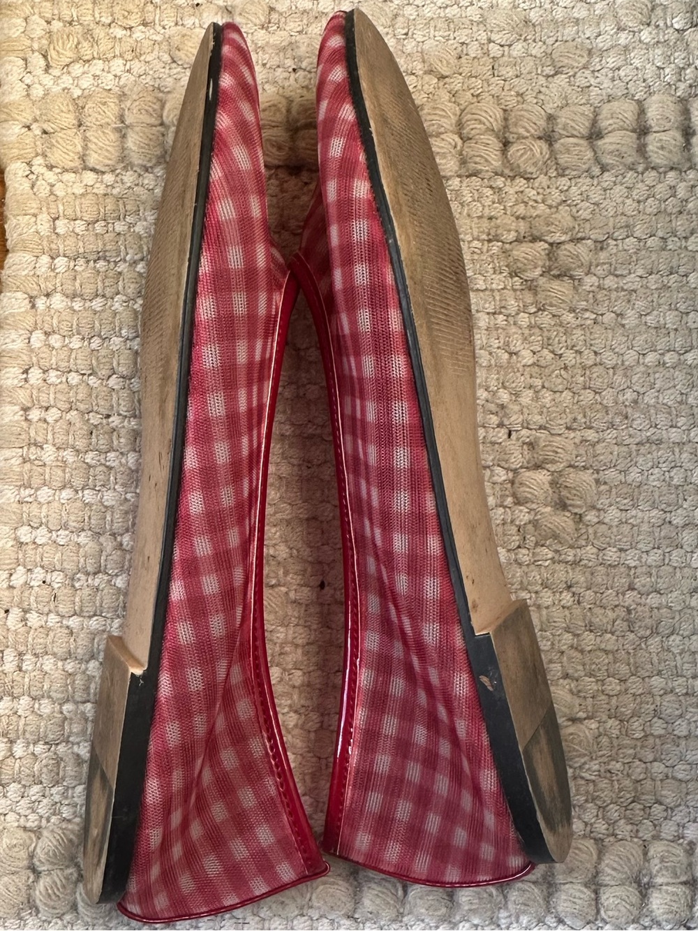 Red Gingham Ballet Flats - Women - Picture 3 of 5